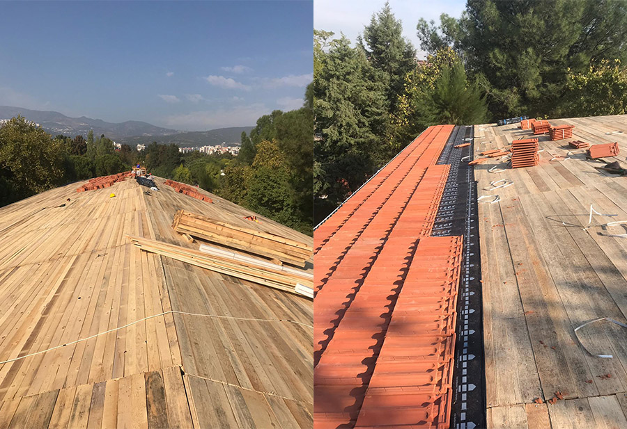 EGE ÜNİ. EDEBİYAT VE ECZACILIK FAK. ÇATI YAPIMI